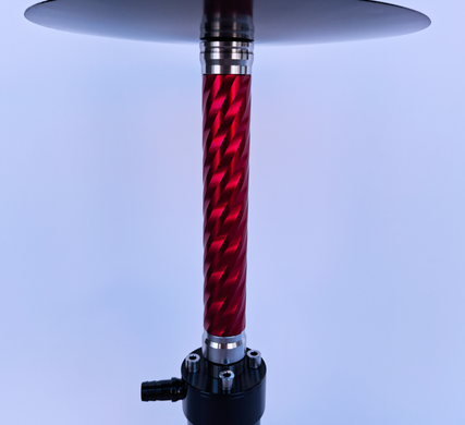 Эффектный красный кальян Hookah со спиральной шахтой и арт-колбой &mdash; 48 см H3201 H3201 RED фото