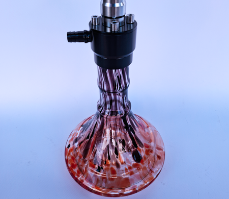 Эффектный красный кальян Hookah со спиральной шахтой и арт-колбой &mdash; 48 см H3201 H3201 RED фото