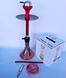 Эффектный красный кальян Hookah со спиральной шахтой и арт-колбой &mdash; 48 см H3201 H3201 RED фото 2