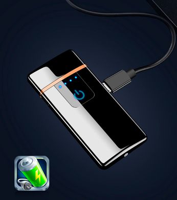 Сенсорна USB Запальничка ⚡️ (спіраль розжарювання) HL-482 Black HL-482-black фото