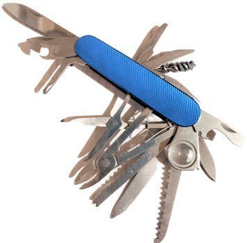 Ніж багатофункціональний Traveler 17 функцій, 9см (120шт/ящ) K5017ALL blue K5017ALL-blue фото