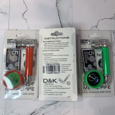 Металева трубка з гриндером та сітками D&K Dengke DK7025A DK7025A фото
