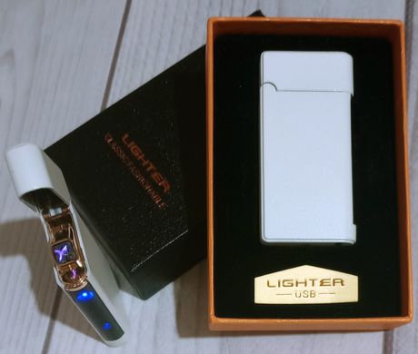 Електронна запальничка сенсорна⚡️індукційна дводугова⚡️(у вишуканій подарунковій коробці 🎁) D343 D343 фото