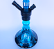 Стильний блакитний кальян Hookah з ребристою шахтою та калаудом &mdash; 50 см H3214 H3214 блакитний фото 3