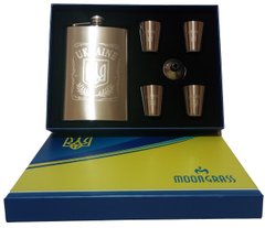 Подарочный набор MOONGRASS 6в1 с флягой, рюмками, лейкой UKRAINE 🇺🇦 WKL-007 WKL-007 фото
