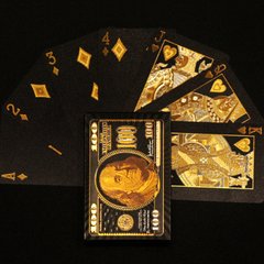 Пластиковые покерные игральные карты 🃏 100$/ 54шт колода/ 408-17 408-17 фото