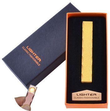 USB зажигалка в подарочной упаковке Lighter (Спираль накаливания) HL-47 Gold HL-47 Gold фото