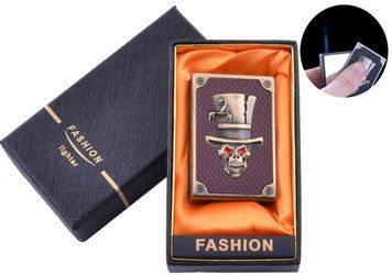 Запальничка подарункова Череп 💀 в капелюсі (Турбо полум'я 🚀) 'Fashion Lighter' XT-24-3 XT-24-3 фото