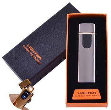 USB зажигалка в подарочной упаковке Lighter (Спираль накаливания) №HL-48 Black 955742961 фото