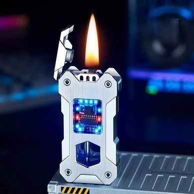 Бензинова запальничка з гравітаційним механізмом Gravity Flame HL-607 Silver HL-607 Silver фото
