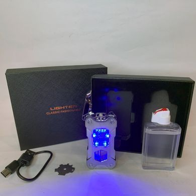 Бензинова запальничка з гравітаційним механізмом Gravity Flame HL-607 Silver HL-607 Silver фото