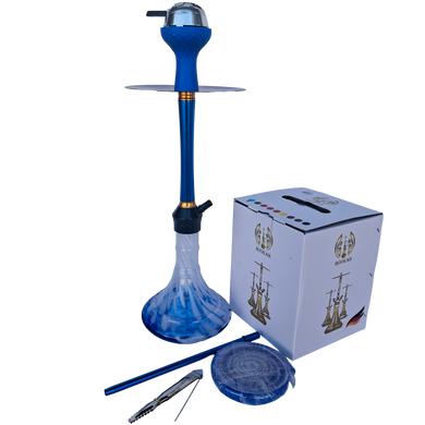 Кальян Hookah Синій з золотими акцентами (48 см) &mdash; повний комплект H3206 Blue H3206 Blue фото