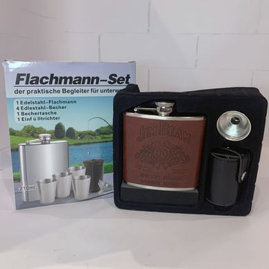 Подарунковий набір фляга Jim Beam з чарками QK-2-3 QK-2-3 фото