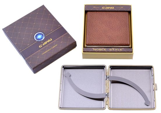 Портсигар в подарунковій упаковці GVIPAI (Шкіра, 20 шт) XT-4986-9 XT-4986-9 фото