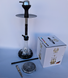 Яскравий чорно-біло-жовтий кальян Hookah з геометрією та арт-колбою &mdash; 48 см H3203 H3203 жовтий фото 2