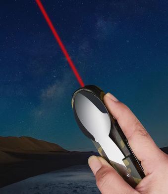 Багатофункціональна USB-запальничка, ліхтарик, ложка, вилка, магніт, лазерна указка HL-532 HL-532 фото