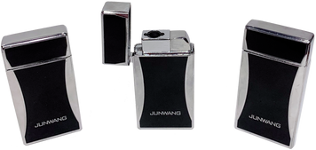 Газова запальничка "JUNWANG" (2 режими, гостре і звичайне полум'я 🚀🔥) HL-490-3 Silver HL-490-3 Silver фото