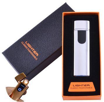 USB зажигалка в подарочной упаковке Lighter (Спираль накаливания) №HL-48 Silver 955742962 фото