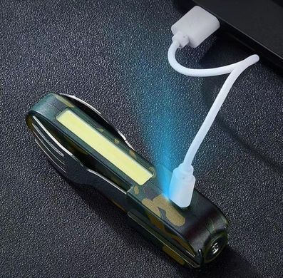 Багатофункціональна USB-запальничка, ліхтарик, ложка, вилка, магніт, лазерна указка HL-532 HL-532 фото