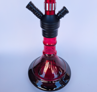Стильний червоний кальян Hookah з ребристою шахтою &mdash; 50 см H3214 H3214 RED фото
