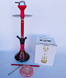 Стильний червоний кальян Hookah з ребристою шахтою &mdash; 50 см H3214 H3214 RED фото 2