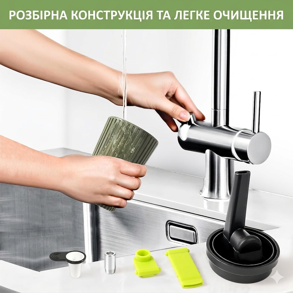 Розбірна конструкція та легке очищення під краном